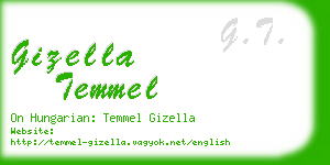 gizella temmel business card